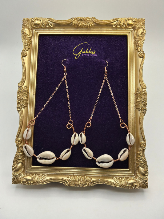 Power in 5 (Cowrie Shell Earrings)