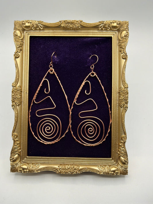 Drop Hoop Earrings