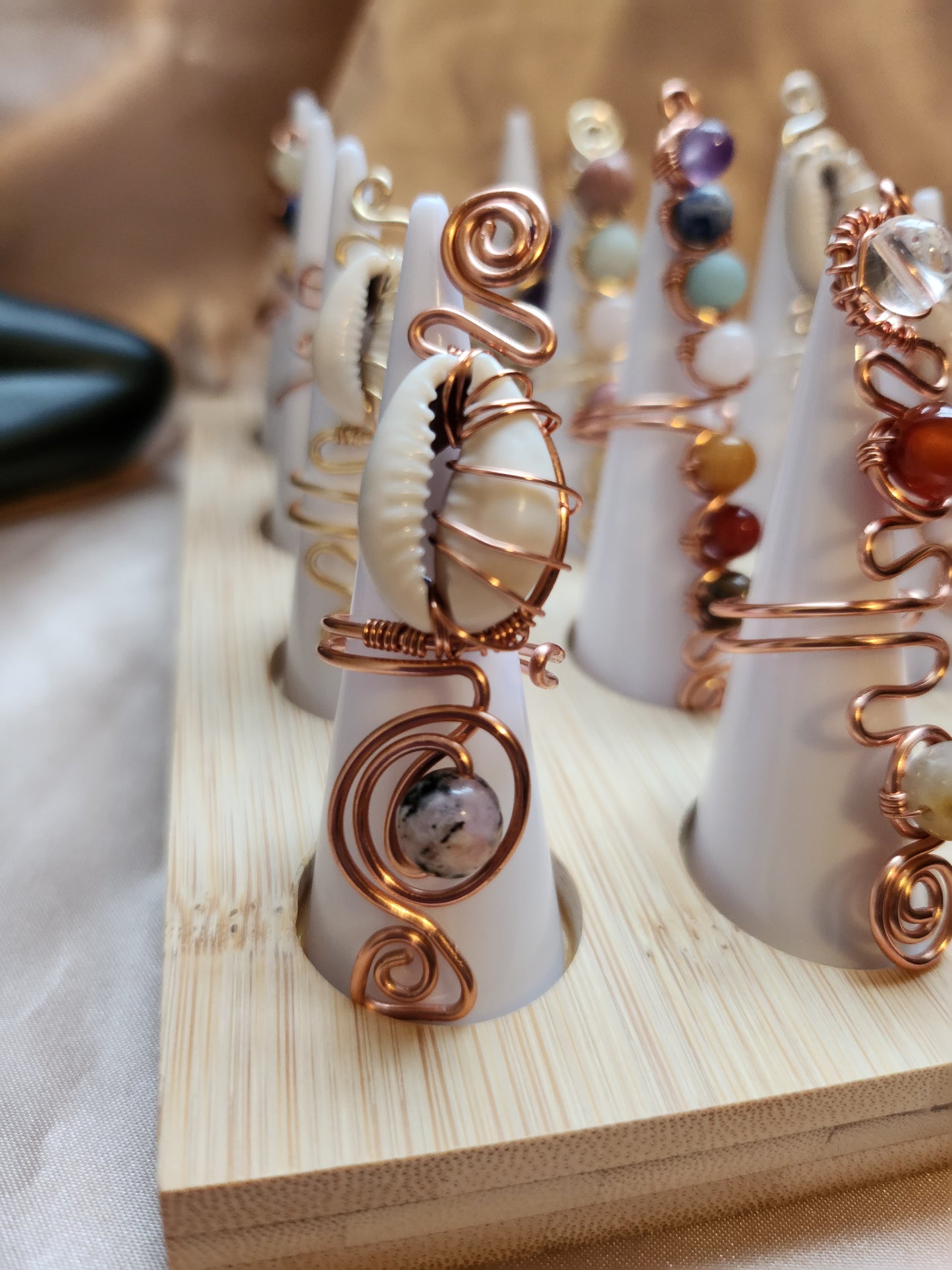 Wire Rings Rings Made Of Crystal Natural Stone Crystal Rings Gold